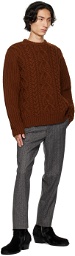 Dries Van Noten Brown Crewneck Sweater