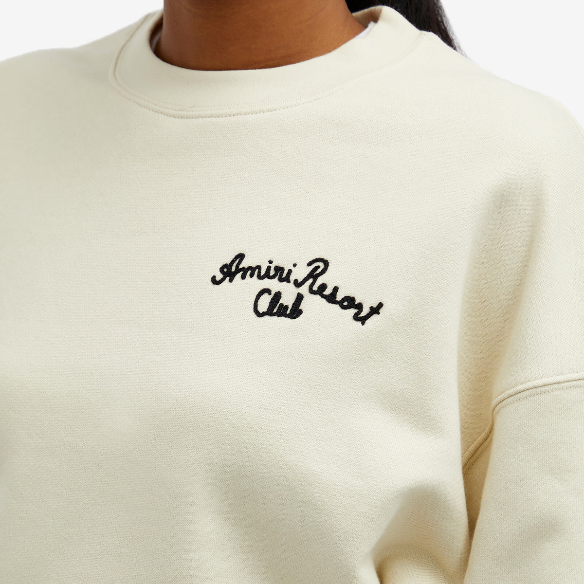 AMIRI Women's Spirit Crew Sweat in Alabaster Amiri