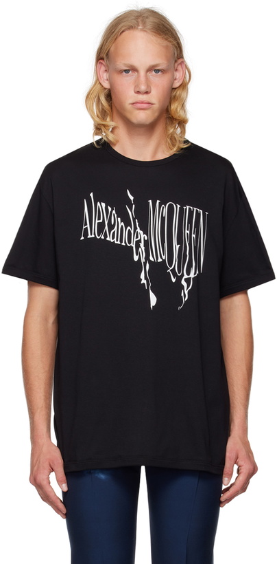 Photo: Alexander McQueen Black Printed T-Shirt