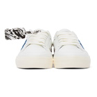 Off-White White and Blue Calfskin Vulcanized Low Sneakers