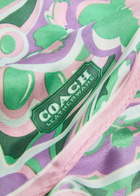 Coach Andrea Patterned Silk Triangle Scarf - Green - One Size
