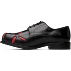 Stefan Cooke Black Slashed Square Toe Derbys