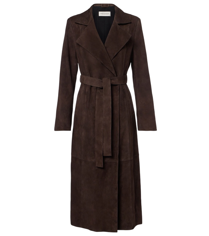 Photo: Nour Hammour Winona belted suede wrap coat