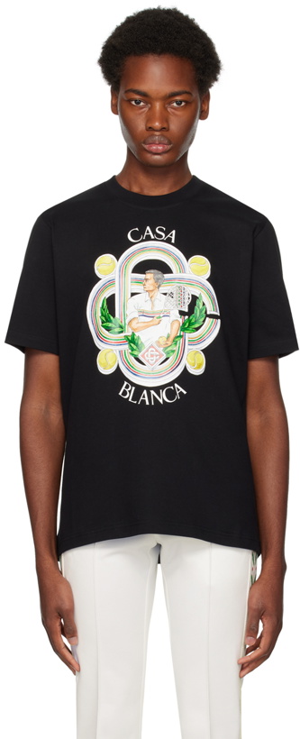 Photo: Casablanca Black 'Le Joueur' T-Shirt