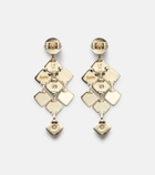 Ileana Makri Tile Temple 18kt gold drop earrings with diamonds