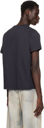 GANNI Black Basic Jersey Owls Relaxed T-shirt