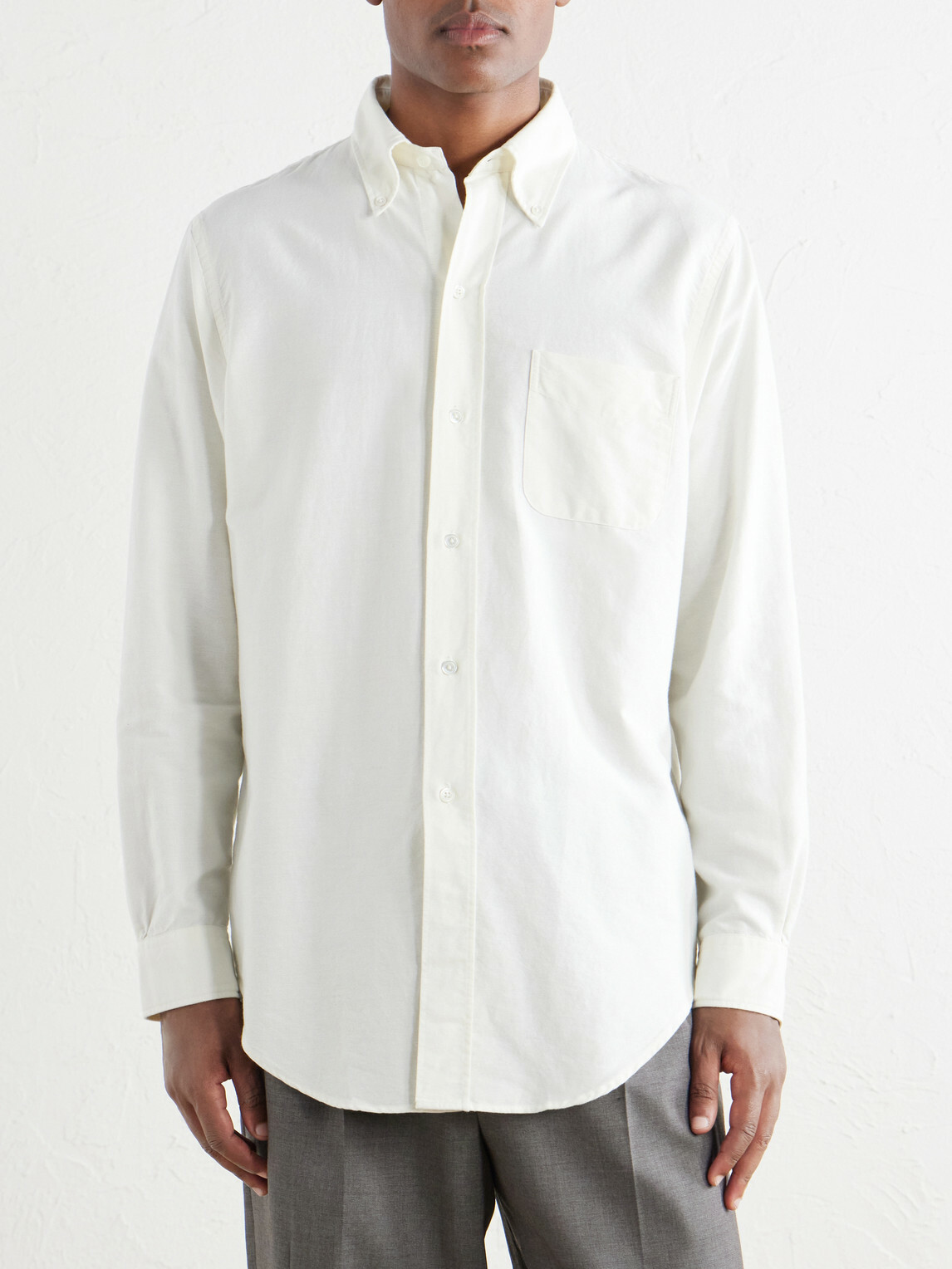 Hartford - Cotton-Oxford Shirt - White