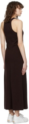 VAARA Brown Knit Long Dress