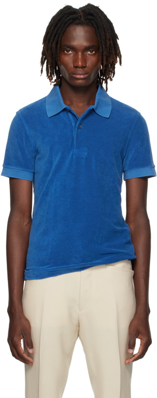 Photo: TOM FORD Blue Towelling Polo