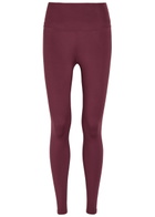 Varley Freesoft Stretch-jersey Leggings Burgundy