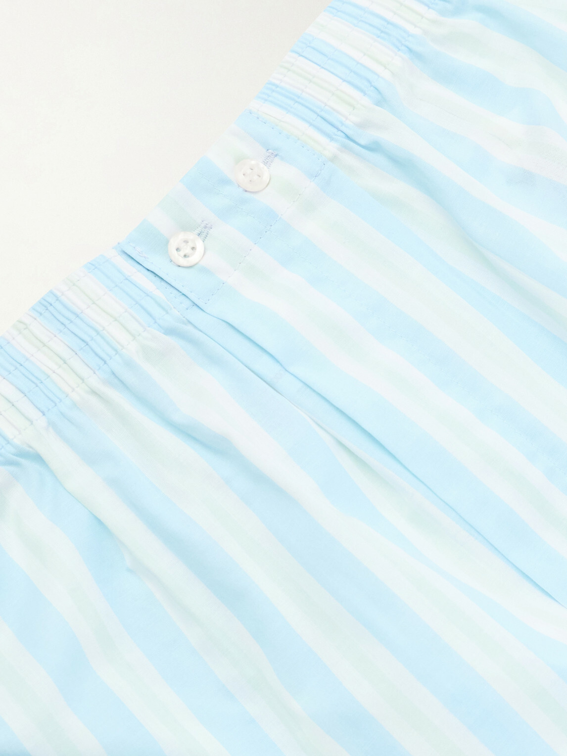 Derek Rose - Amalfi 22 Striped Cotton Boxer Shorts - Blue