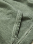 Mr P. - Garment-Dyed Cotton-Jersey Hoodie - Green
