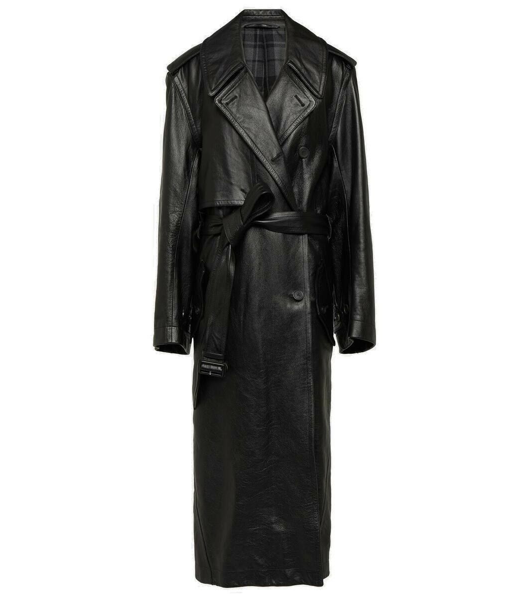 Balenciaga Cocoon leather trench coat Balenciaga