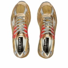 Golden Goose Men's Running Dad Sneakers in Gold/White