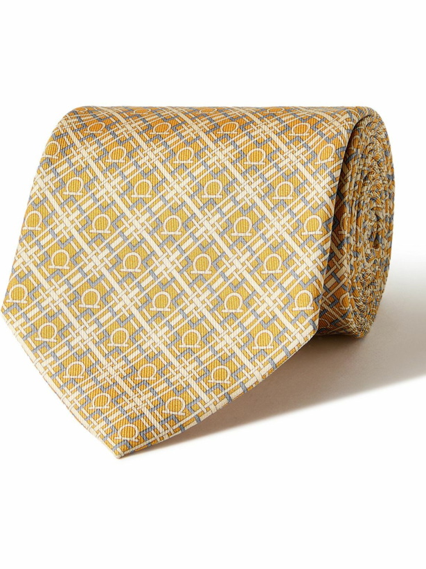 Photo: FERRAGAMO - 8cm Logo-Print Silk-Twill Tie