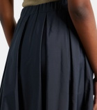 'S Max Mara Pineta pleated cotton midi skirt