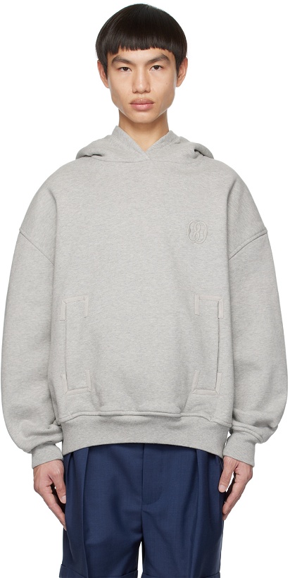Photo: Bally Gray Embroidered Hoodie