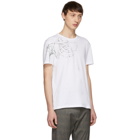 Alexander McQueen White Left Shoulder Skeleton T-Shirt