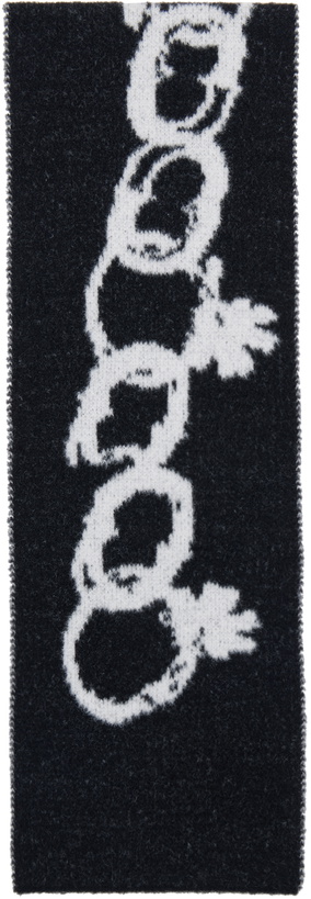 Photo: Chopova Lowena Black & White Chain Link Scarf