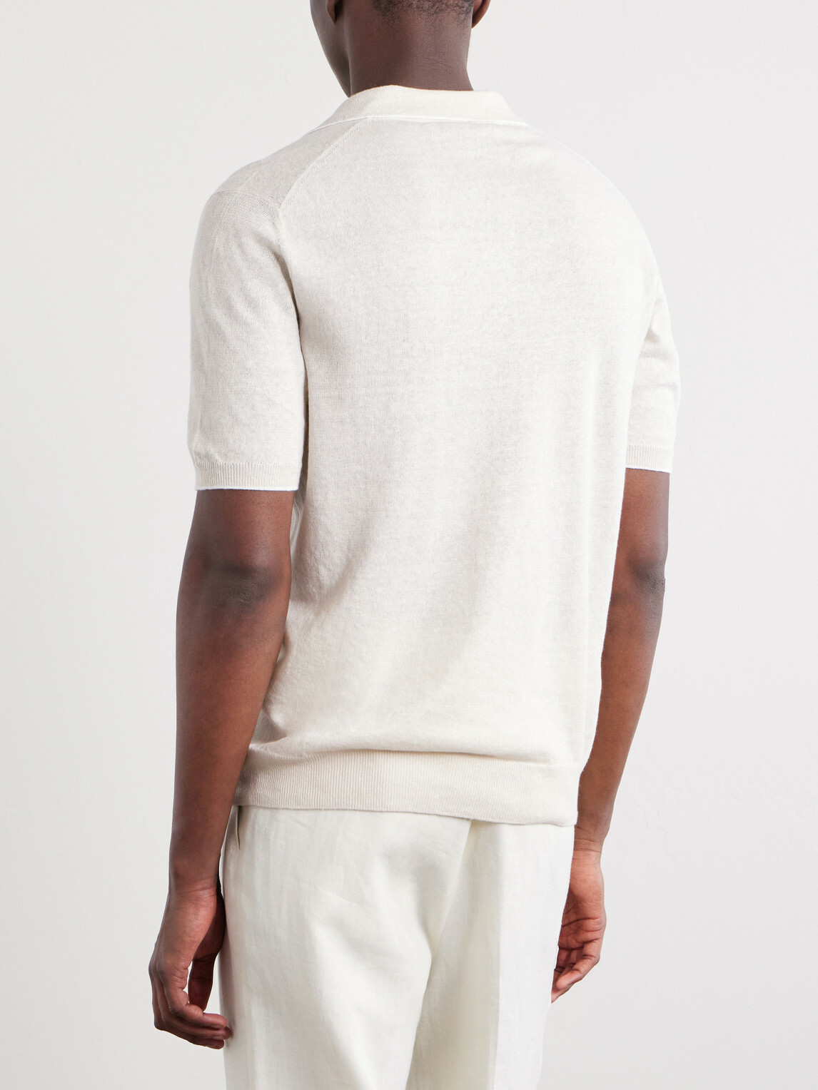 FEDELI - Delta Linen and Cotton-Blend Polo Shirt - Neutrals