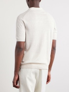 FEDELI - Delta Linen and Cotton-Blend Polo Shirt - Neutrals