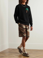 Palm Angels - Sketchy Palm Tree Intarsia-Knit Sweater - Black