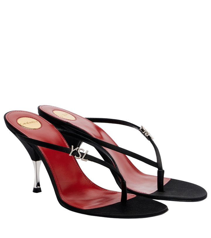 Photo: Saint Laurent Jerry crêpe satin thong sandals