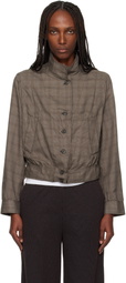 OUR LEGACY Brown Tuxedo Bomber Jacket