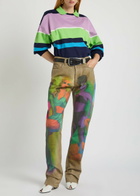 Versace The Femmes Printed Straight-leg Jeans Multicoloured