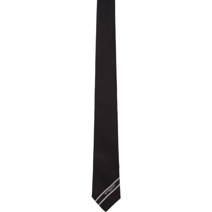 Photo: Givenchy Black and White Logo Band Tie