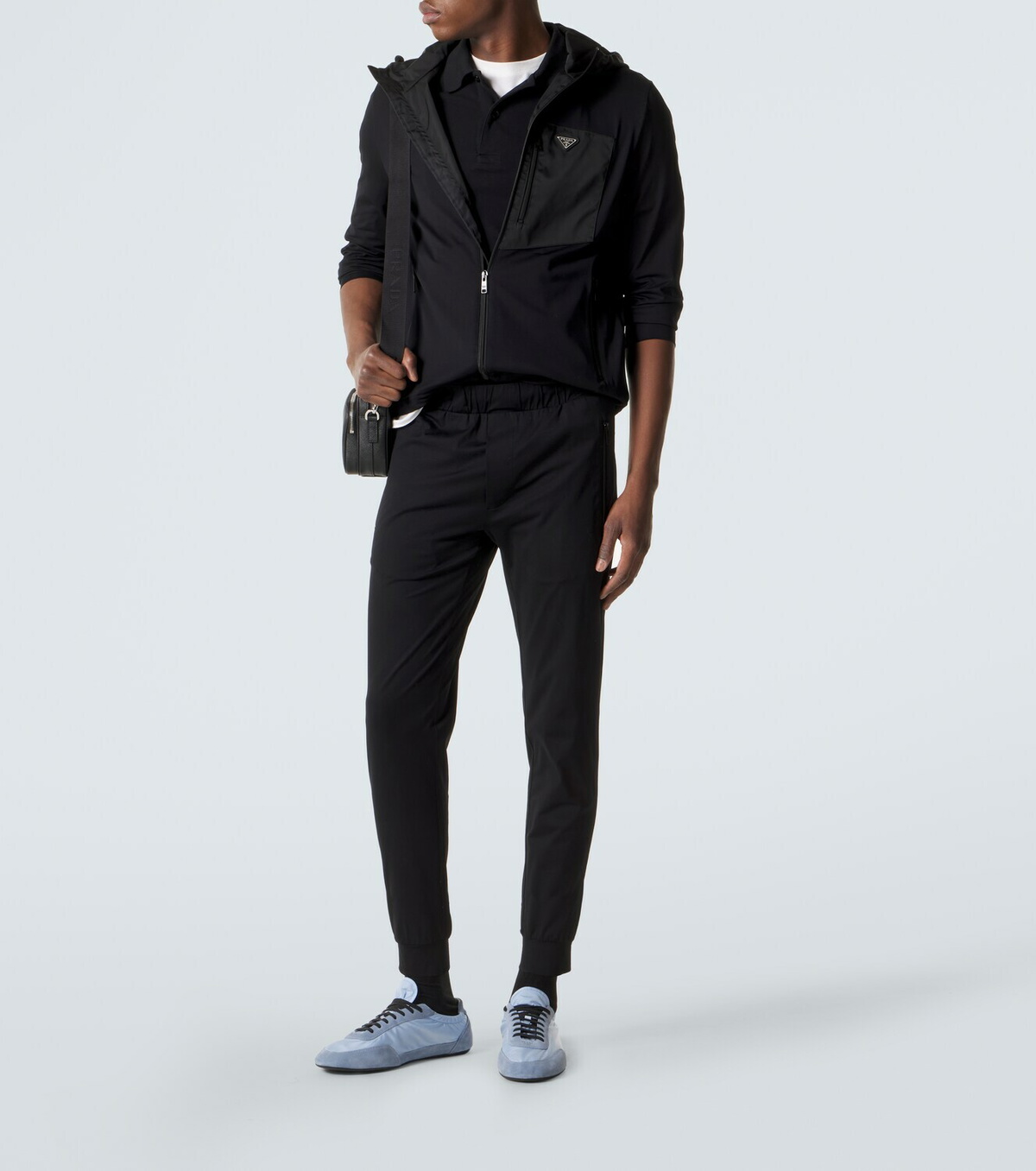 Prada Re-Nylon and cotton-blend hoodie