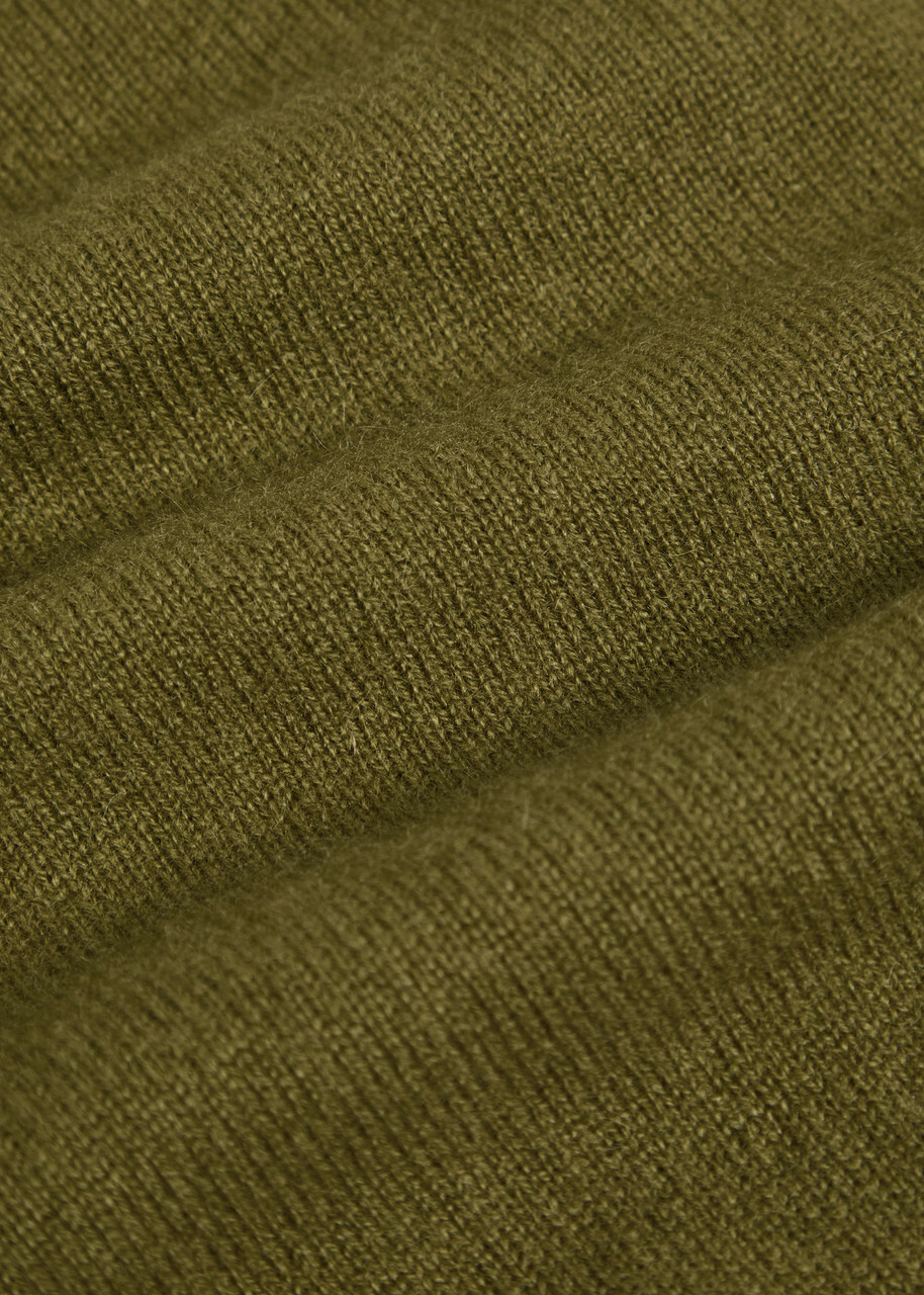 Reformation Jett Turtle-neck Cashmere top Green