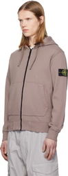 Stone Island Purple 6100061 Organic Cotton Fleece Hoodie