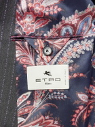 Etro - Double-Breasted Logo-Embroidered Wool-Blend Jacquard Suit Jacket - Multi