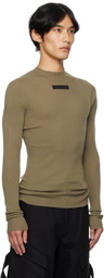 HELIOT EMIL Gray Isotropy Knit LS Sweater
