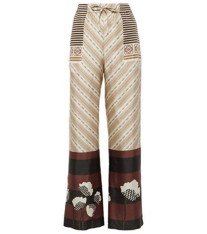Photo: Loewe Printed silk satin pajama pants