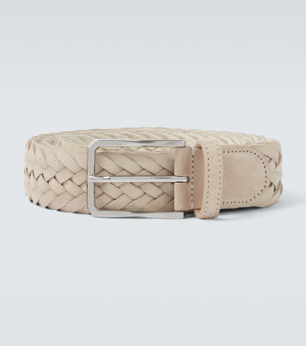 Canali Braided suede belt