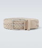 Canali Braided suede belt