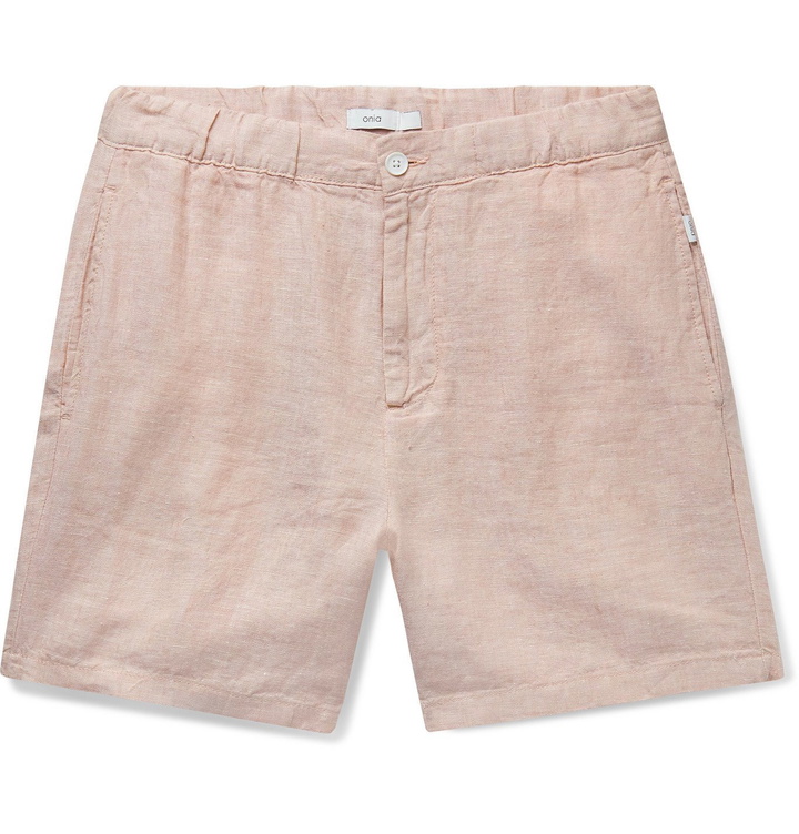 Photo: Onia - Moe Linen Shorts - Neutrals