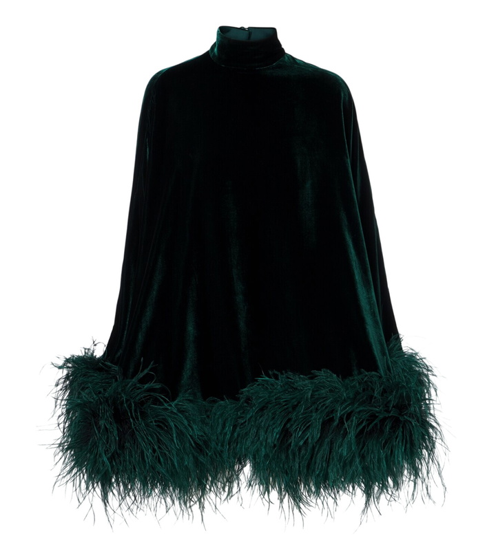 Photo: Taller Marmo Vegas feather-trimmed velvet kaftan