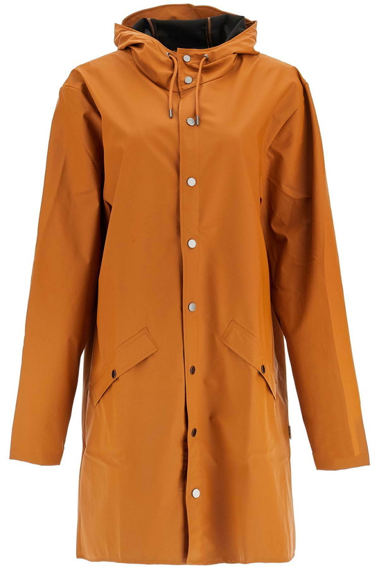Photo: RAINS unisex long rain jacket Orange