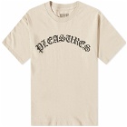 Pleasures Men's Old E Logo T-Shirt in Sand