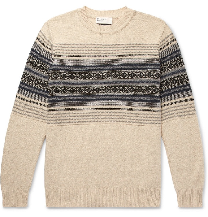 Photo: Universal Works - Fair Isle Wool-Blend Sweater - Neutrals