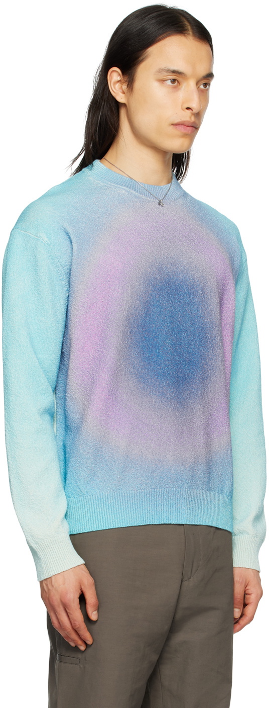 Cardigan Paul Smith à Pois - Laine, Bleu Azur - Neuf Avec étiquettes