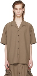 meanswhile Brown Side Slit Shirt