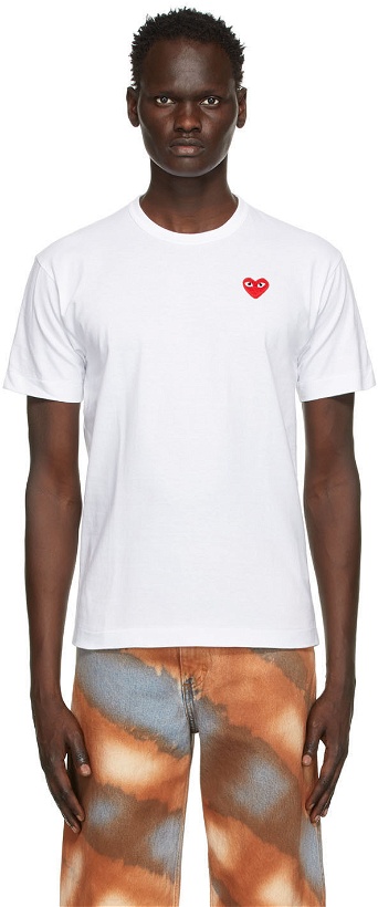 Photo: COMME des GARÇONS PLAY White Heart Patch T-Shirt