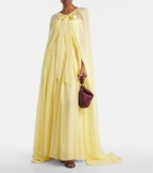 Là Fuori Draped cape and gown set