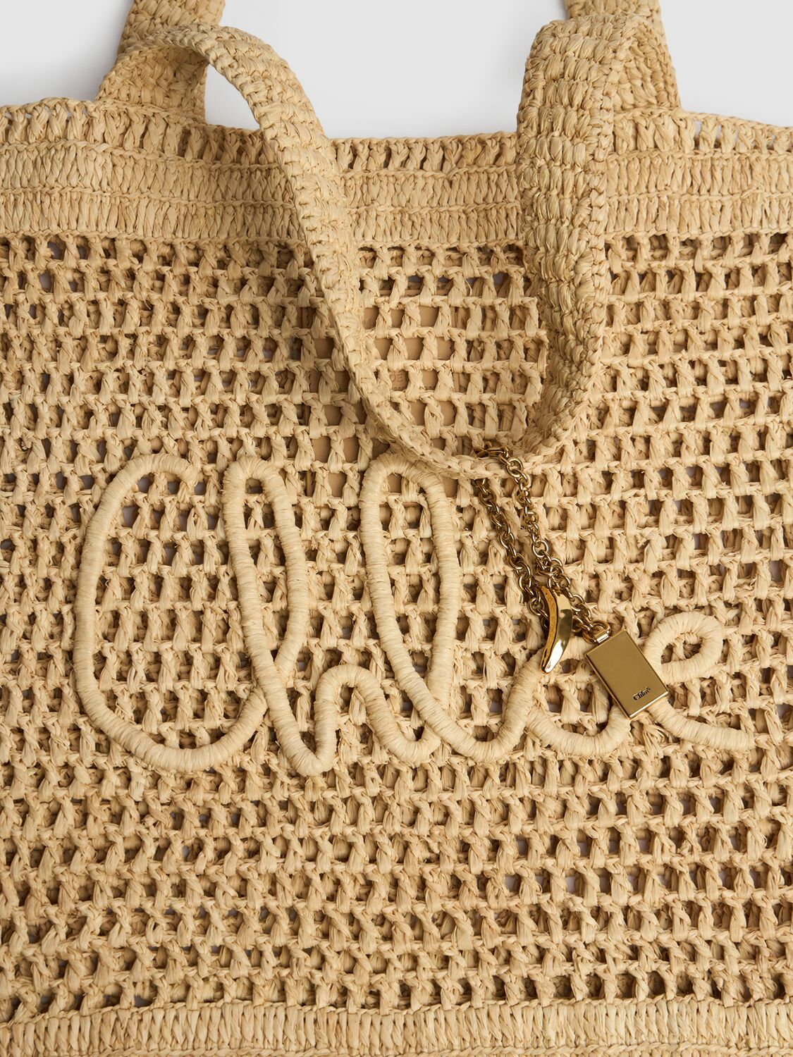 CHLOÉ Summer Banana Crochet Tote Bag Chloe