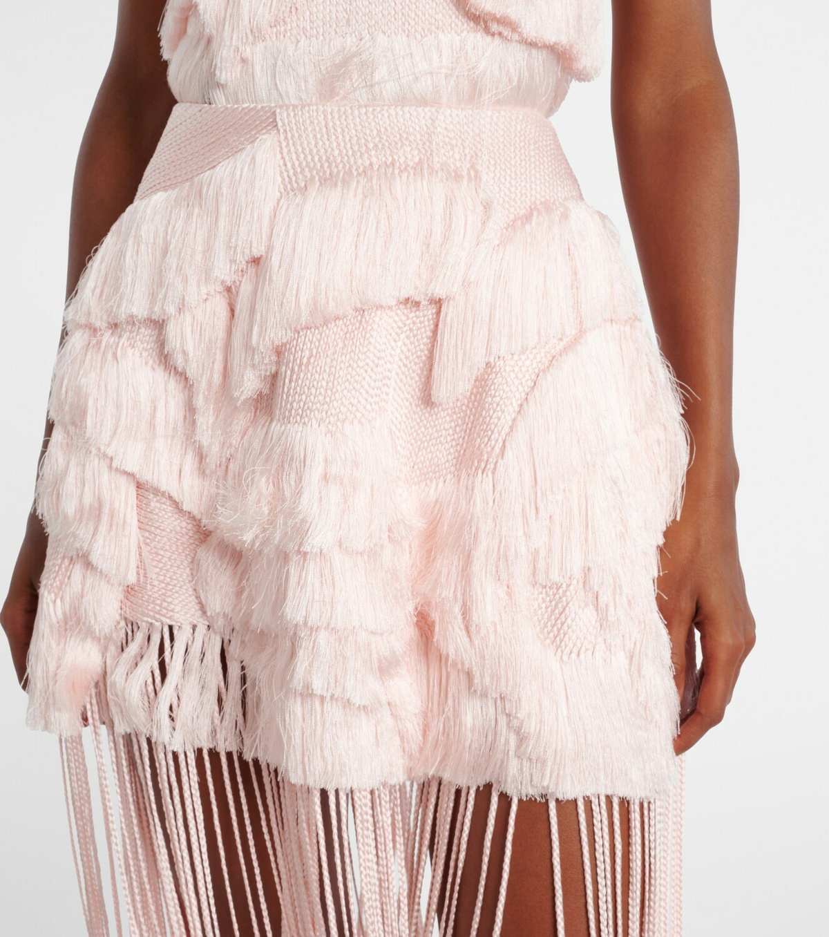 Xu Zhi Fringed midi skirt