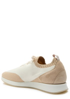 Aurélien Colour-blocked Knit Sneakers Beige